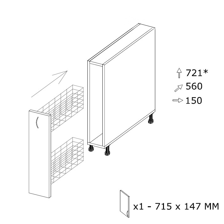 Alakaappi S15 CARGO L 150 X K 721 Alakaappi S15 CARGO L 150 X K 721